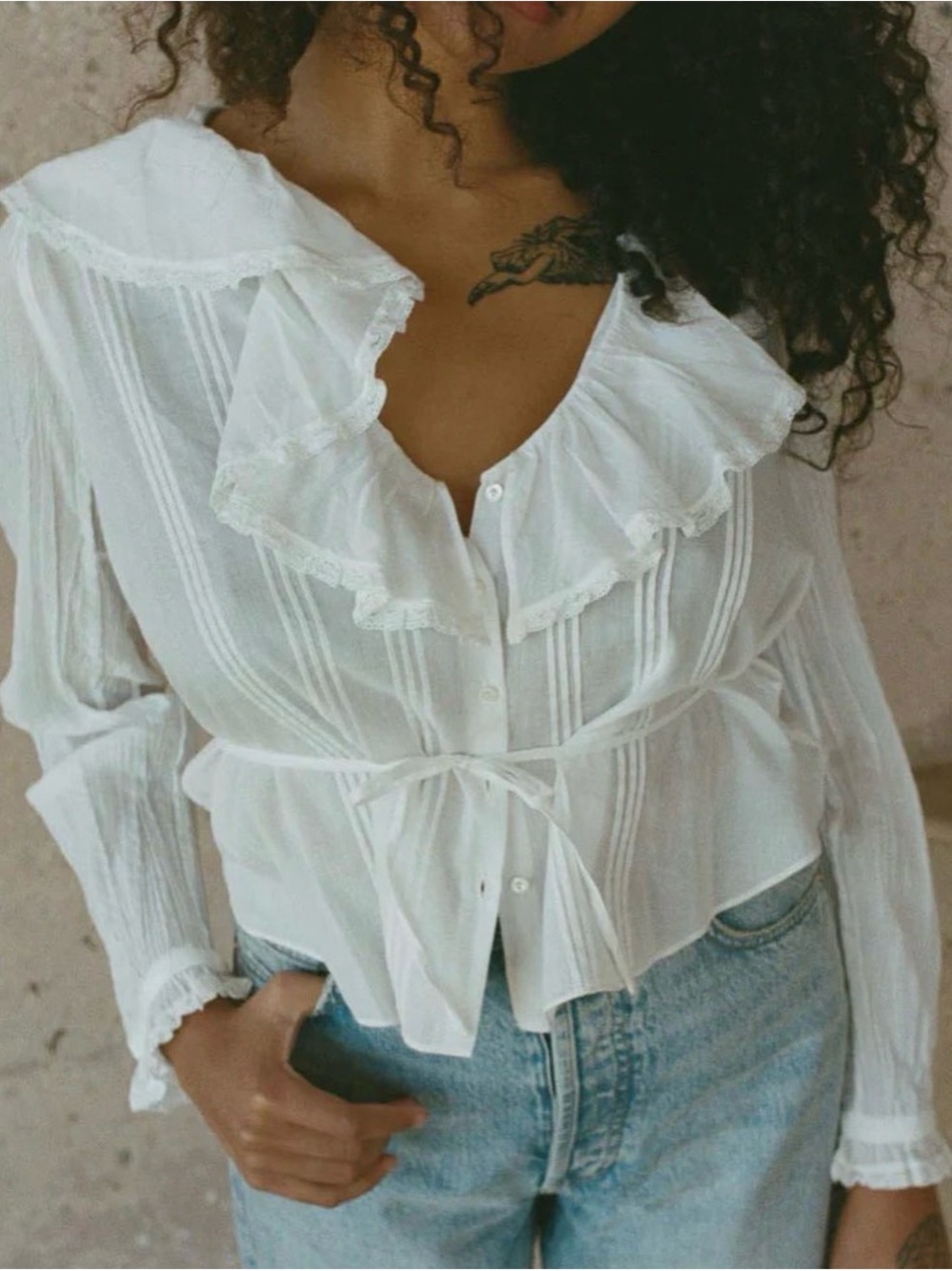 Doen Lucille Top in Salt